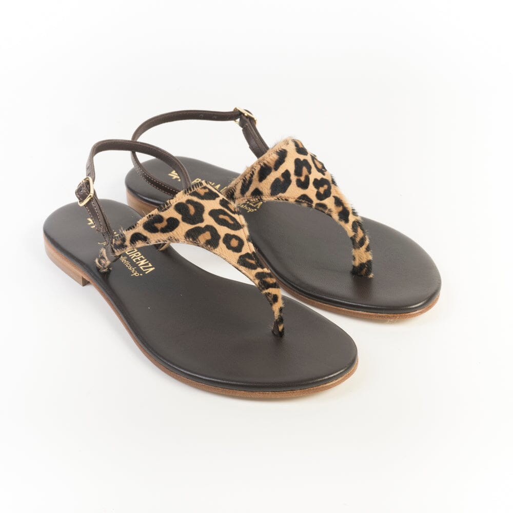 PAOLA FIORENZA - Sandali bassi infradito Triangolo - Cavallino Leo Scarpe Donna PAOLA FIORENZA 