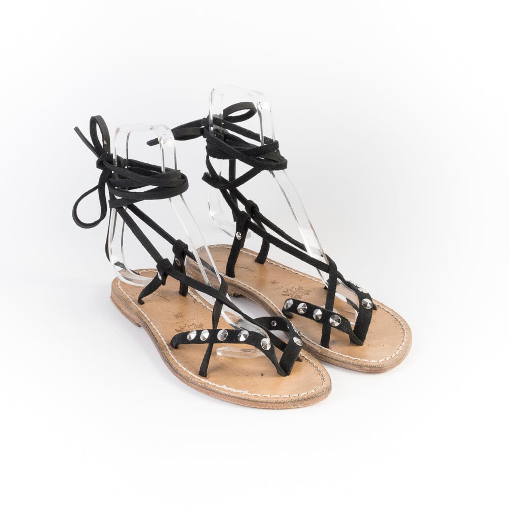 SACHET - Sandali bassi Infradito -617 - Camoscio Nero Scarpe Donna SACHET - Calzature 