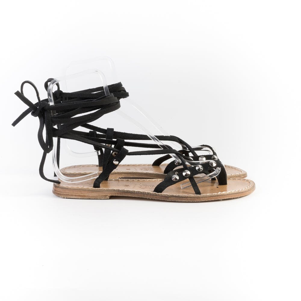 SACHET - Sandali bassi Infradito -617 - Camoscio Nero Scarpe Donna SACHET - Calzature 