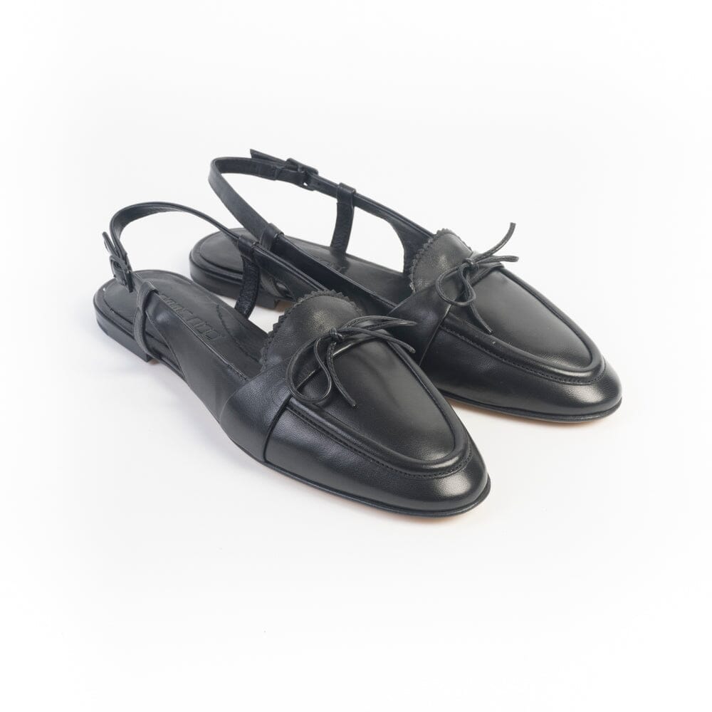 POMME D'OR - Sling Back 1233 - Pelle Nero Scarpe Donna POMME D' OR 