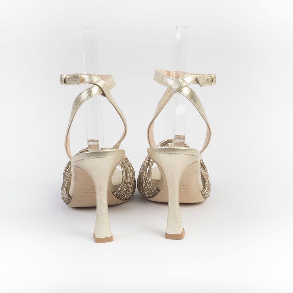 PAOLA FIORENZA - Sandali con Tacco - Scarlett - Cristalli - Platino Scarpe Donna PAOLA FIORENZA 