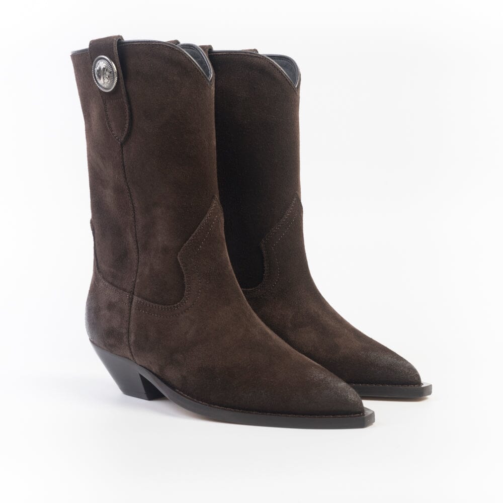 VIA ROMA 15 - Stivaletto Texano 4680 - Velour Psyke Scarpe Donna Via Roma 15 