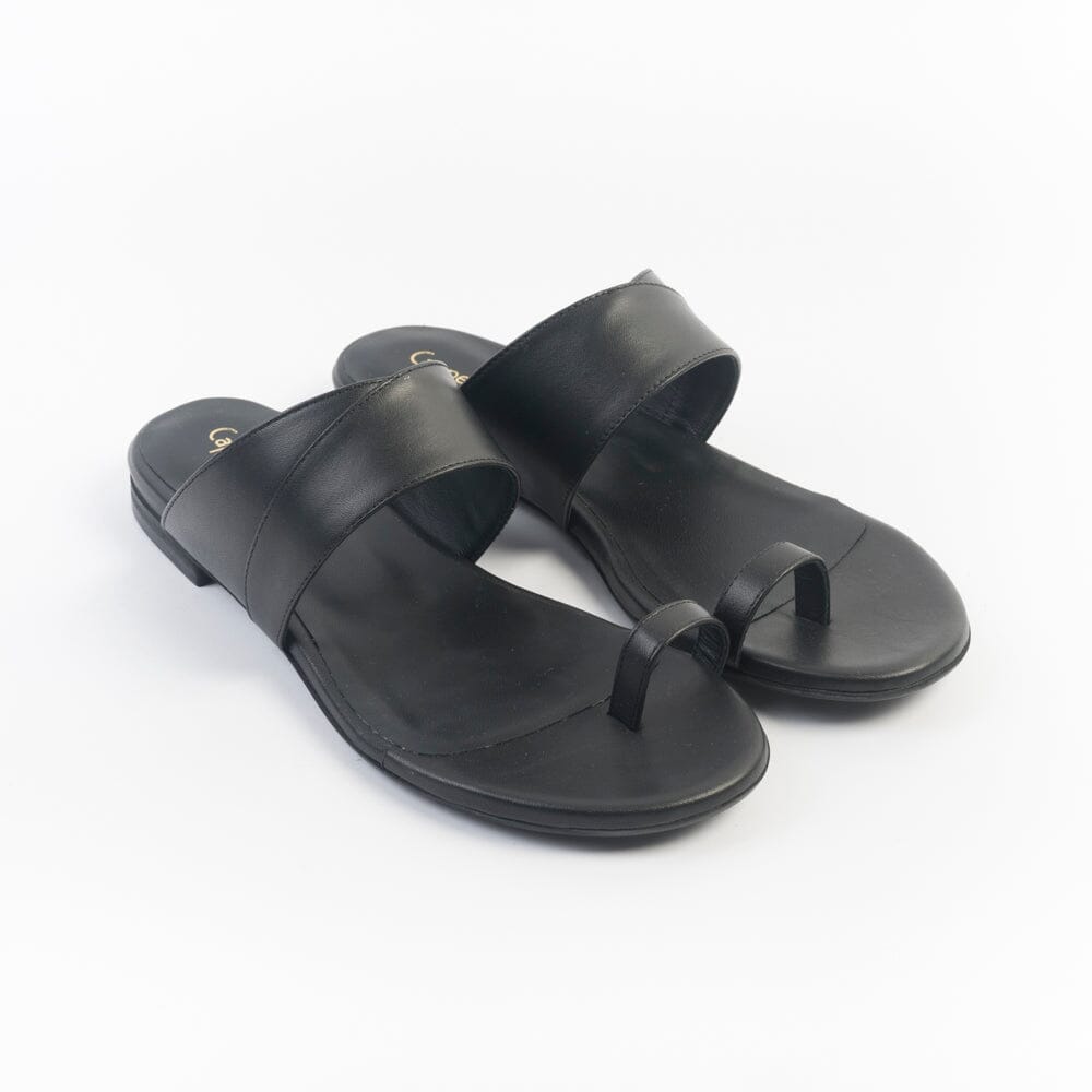 CappellettoShop - Sandali Bassi - 504 - Infradito - Nero Scarpe Donna CAPPELLETTO 1948 