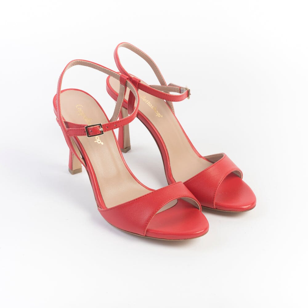 CappellettoShop - Sandali con Tacco - Serena6 - Papavero Scarpe Donna CAPPELLETTO 1948 
