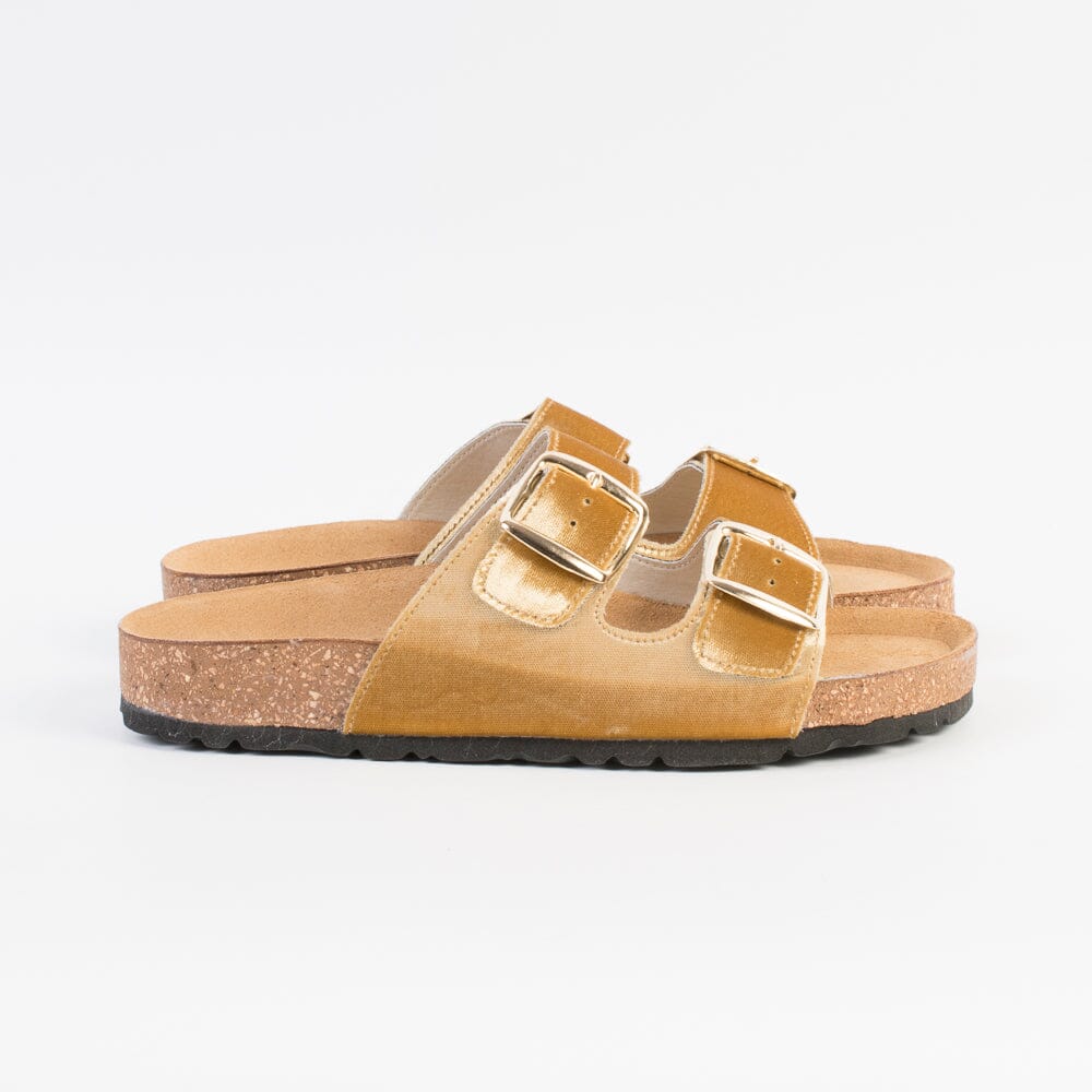 ARGILLA - Sandali Bassi - OSAKA - Velluto Gold Scarpe Donna ARGILLA - Collezione Donna 