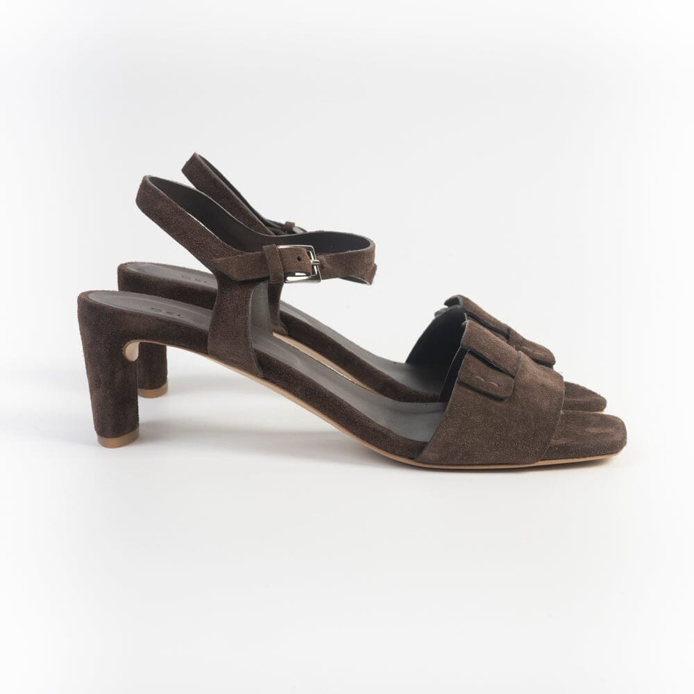 DEL CARLO - Sandali con Tacco - Moor - 12118 - Camoscio Caffè Scarpe Donna DEL CARLO 