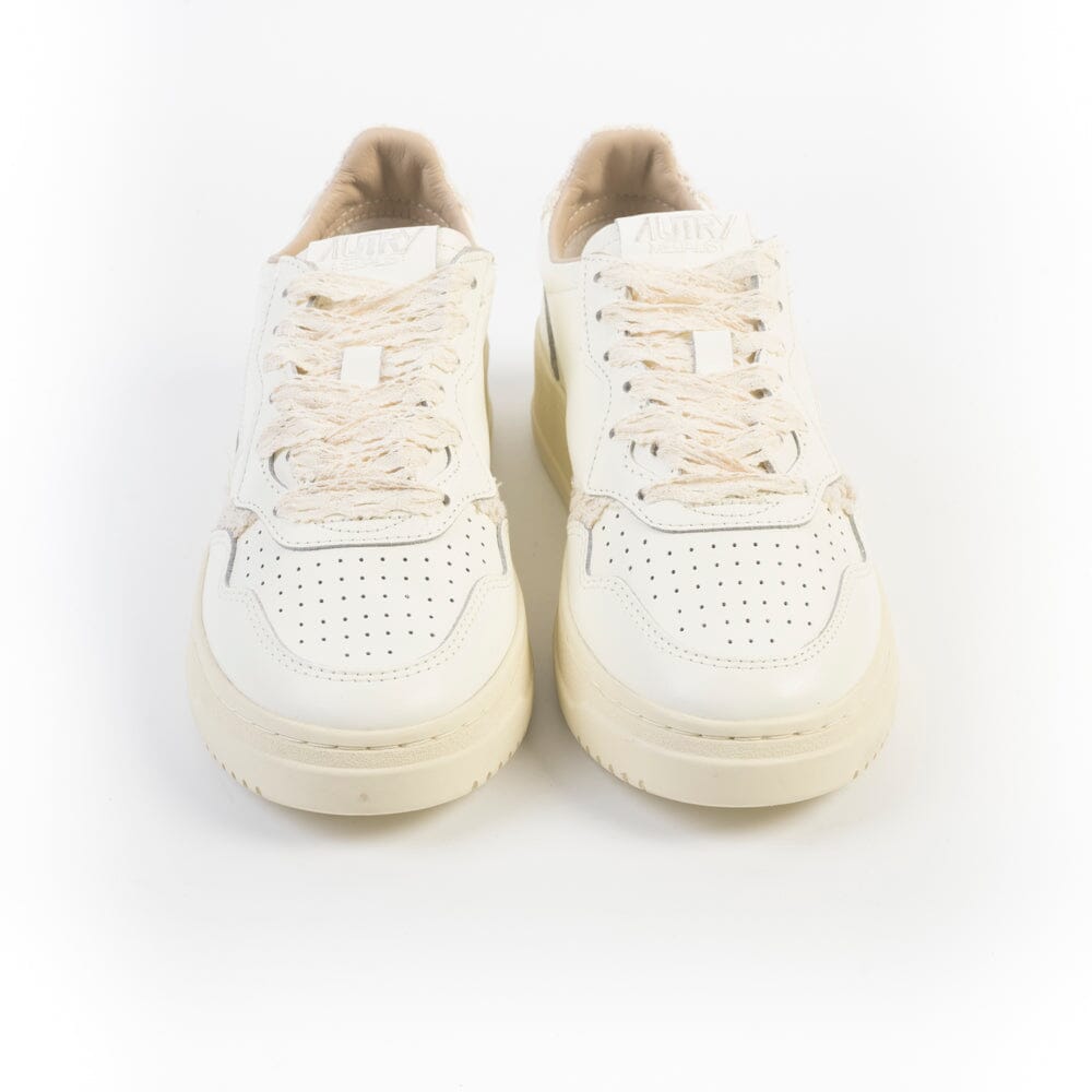 AUTRY AULW MJ01 - LOW WOM LEA/MACRAME - Bianco ecru Scarpe Donna AUTRY - Collezione donna 