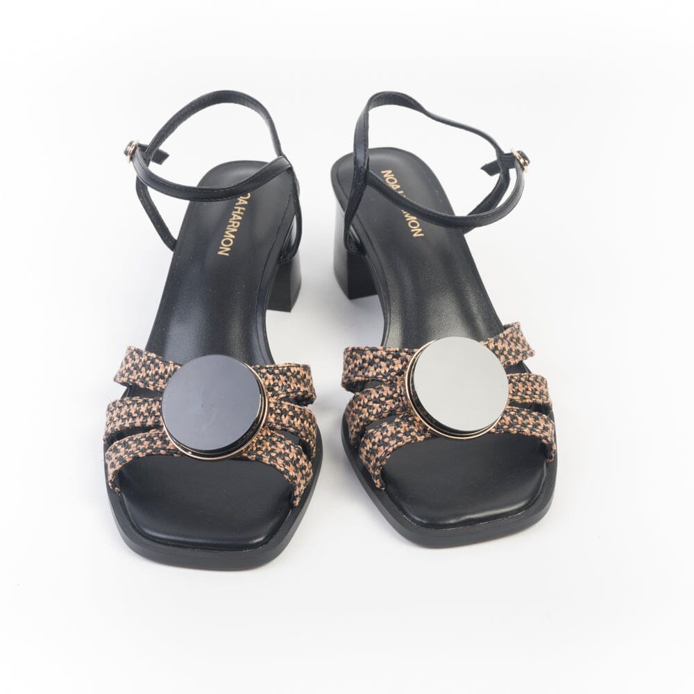 NOAH HARMON - Sandali con tacco - Carmen - 10287 - Nero Beige Scarpe Donna NOAH HARMON - Collezione Donna 