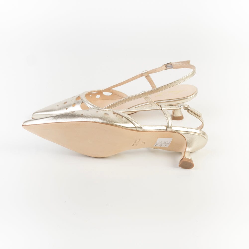 ANNA F. - Sling Back - 1949 - Pelle Platino Scarpe Donna Anna F. 