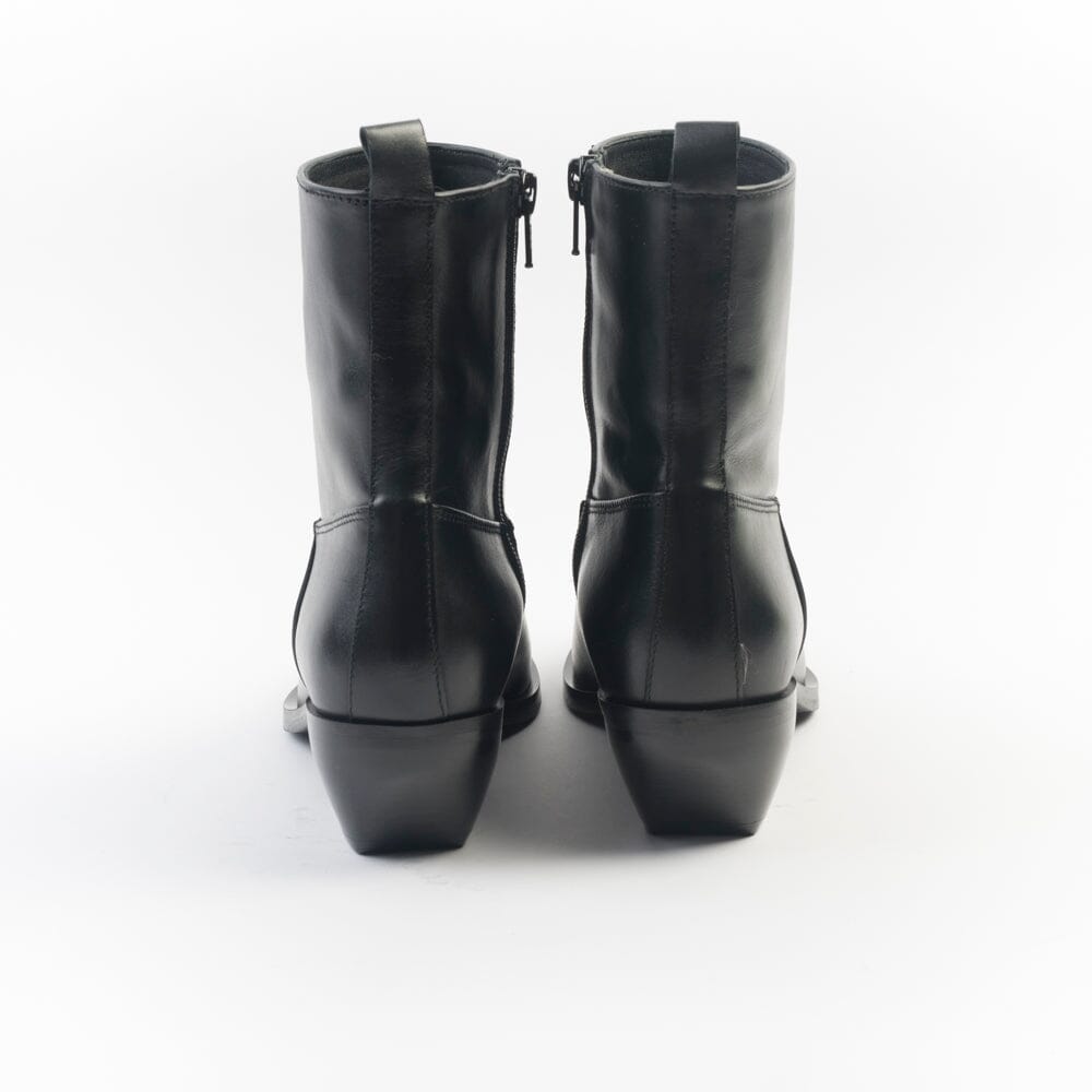 CAPPELLETTOSHOP - Stivaletto Texano - Kira 12 - Nero Scarpe Donna CAPPELLETTO 1948 