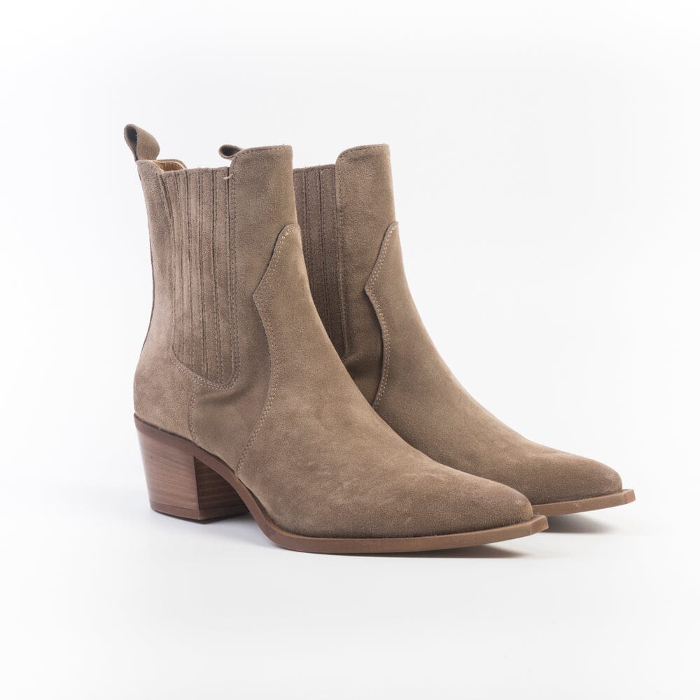 CAPPELLETTOSHOP - Stivaletto Texano - 5023 - Taupe Scarpe Donna CAPPELLETTO 1948 