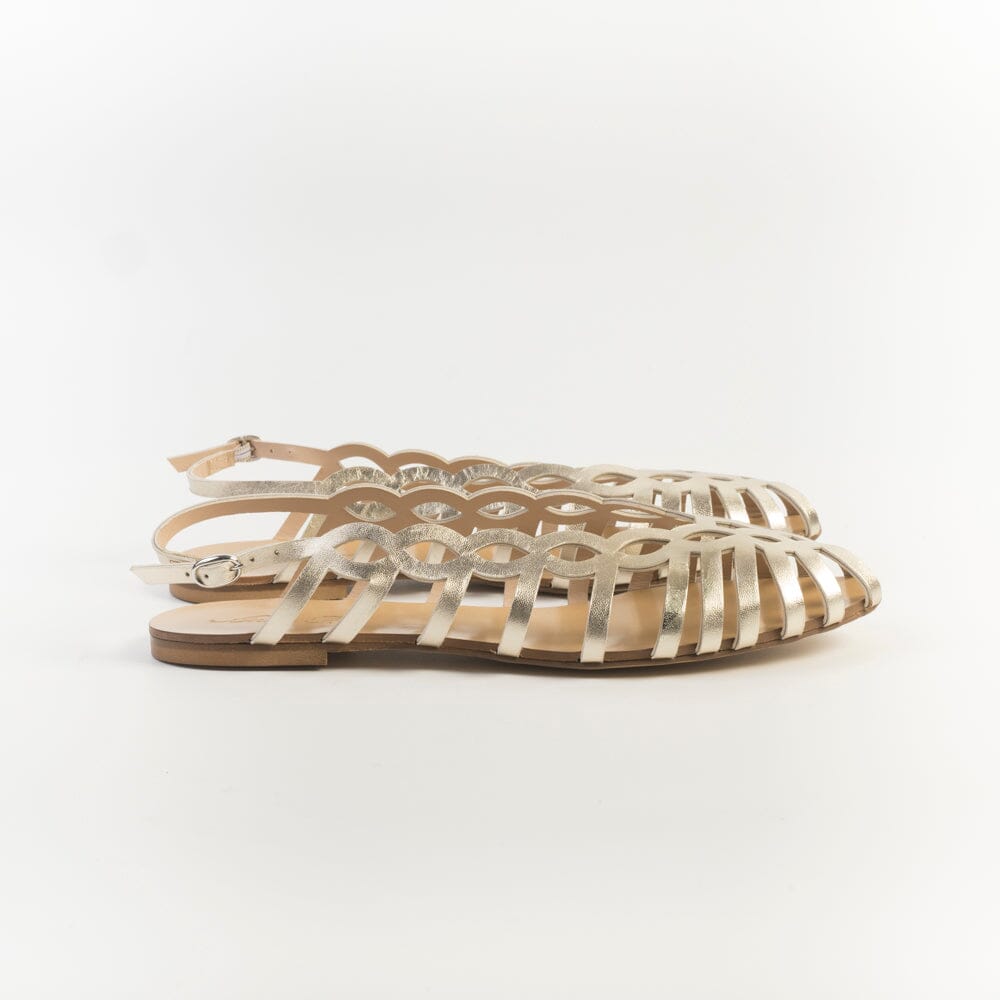 ANNA F. - Sandali bassi - 515 - Laminato Platino Scarpe Donna Anna F. 