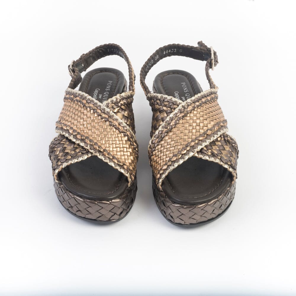 PONS QUINTANA - Sandali Zeppa - Forli 10732 - Marrone Bronzo Scarpe Donna PONS QUINTANA 