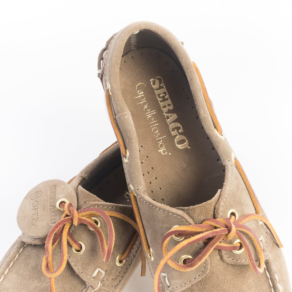 SEBAGO - Allacciata Docksides Portland - Scarpa da Barca - 81256W - Beige Scarpe Donna Sebago 