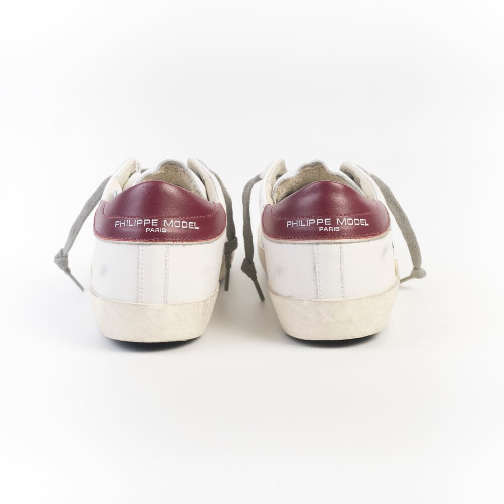PHILIPPE MODEL - Sneakers - PRLD V038 - Bianco Bordeaux Scarpe Donna Philippe Model Paris 