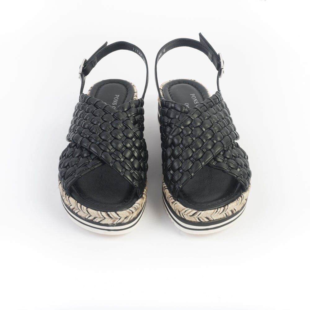 PONS QUINTANA - Sandali Zeppa - MILAN 11528 - Nero Scarpe Donna PONS QUINTANA 