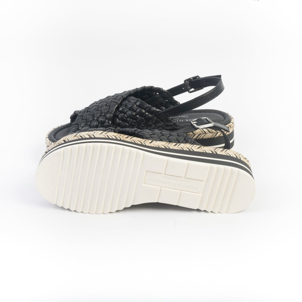 PONS QUINTANA - Sandali Zeppa - MILAN 11528 - Nero Scarpe Donna PONS QUINTANA 