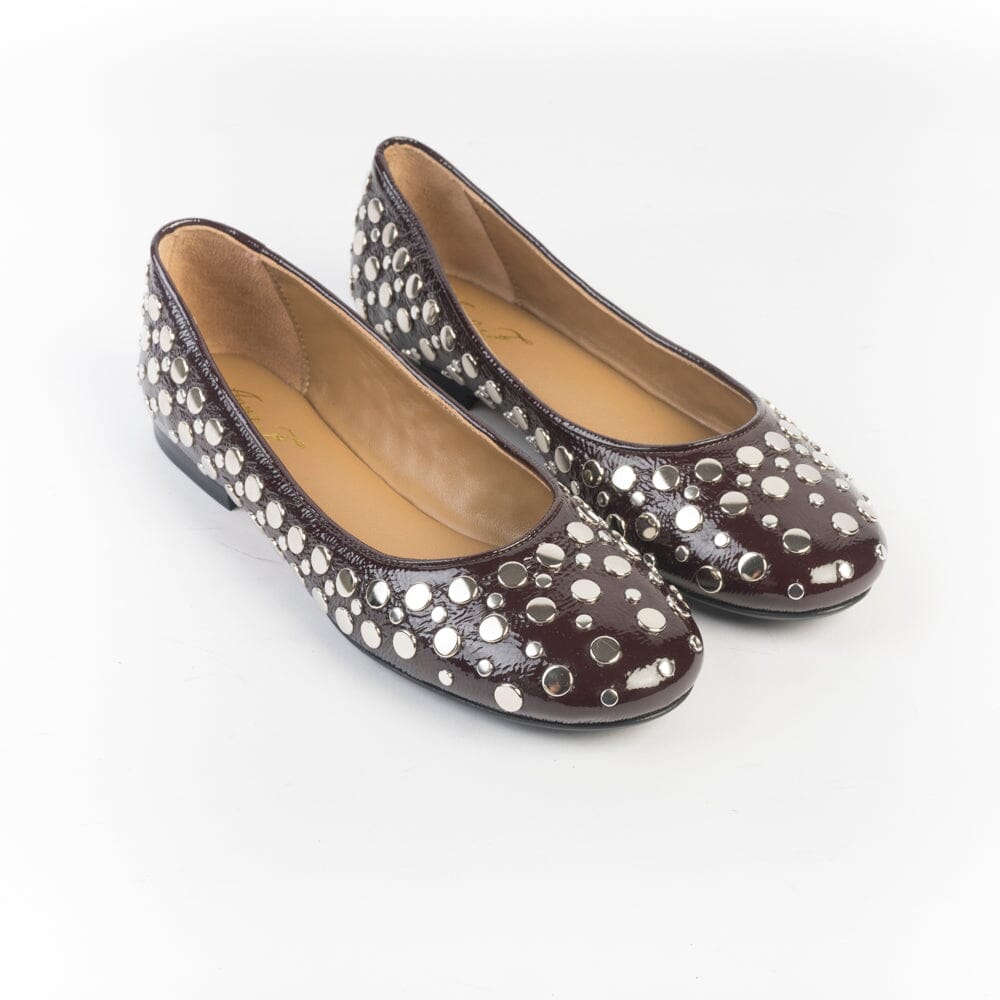 ANNA F - Ballerina - 1831 - Borchie Bordeaux Scarpe Donna Anna F. 