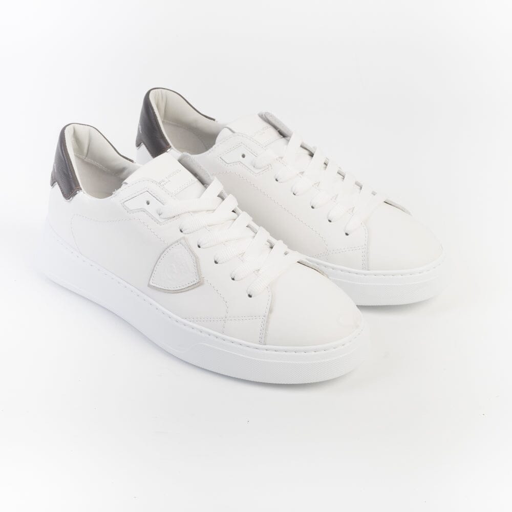PHILIPPE MODEL -Sneakers Temple - BTLU VZ01 - Bianco Marrone Scarpe Uomo Philippe Model Paris 