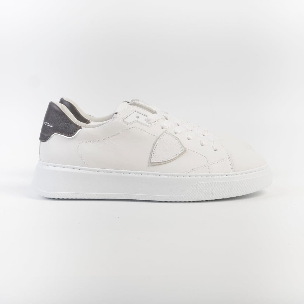 PHILIPPE MODEL -Sneakers Temple - BTLU VZ01 - Bianco Marrone Scarpe Uomo Philippe Model Paris 