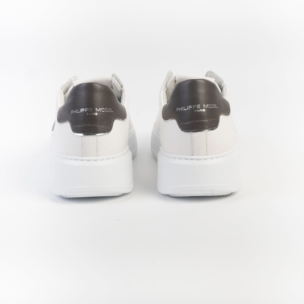 PHILIPPE MODEL -Sneakers Temple - BTLU VZ01 - Bianco Marrone Scarpe Uomo Philippe Model Paris 