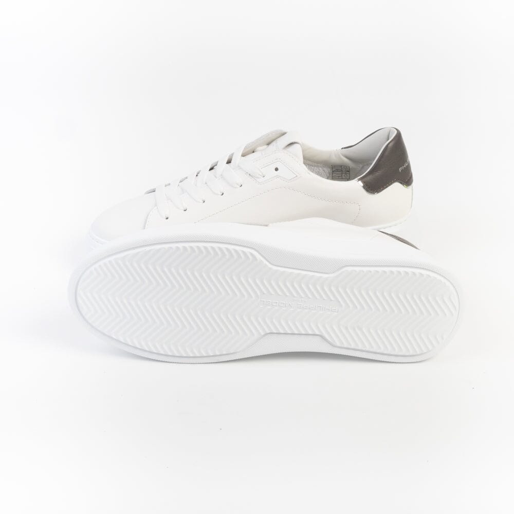 PHILIPPE MODEL -Sneakers Temple - BTLU VZ01 - Bianco Marrone Scarpe Uomo Philippe Model Paris 