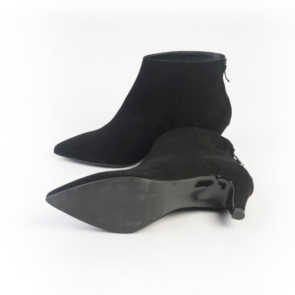 CAPPELLETTOSHOP - Stivaletto - 1577 - Camoscio Nero Scarpe Donna CAPPELLETTO 1948 
