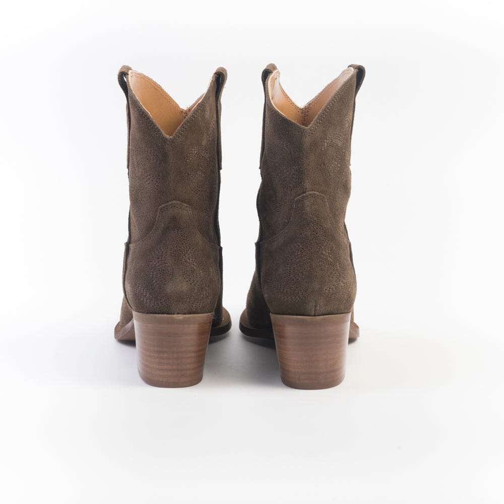 CAPPELLETTOSHOP - Stivaletto Texano - 6061 - Crosta cacao Scarpe Donna CAPPELLETTO 1948 