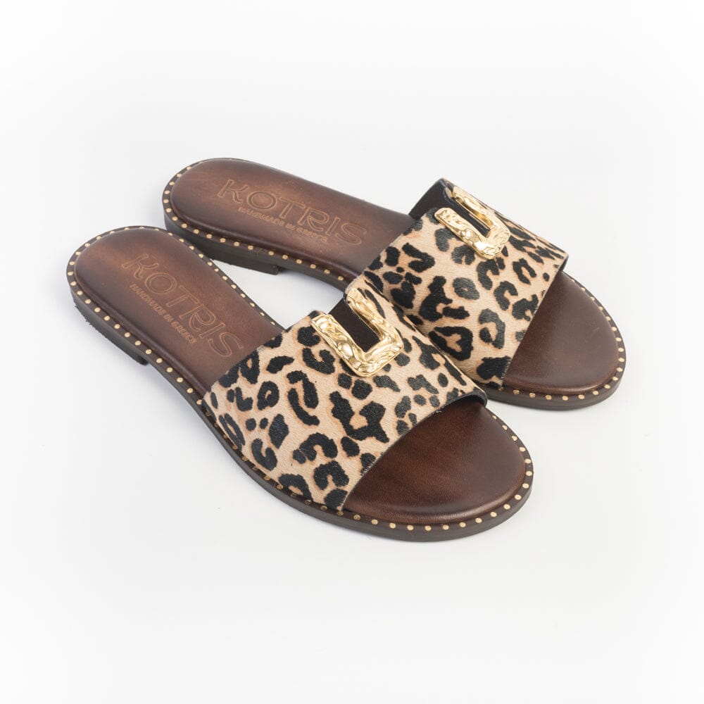 MAKIS KOTRIS - Mules - 04-108-D6 - Leo Choco Scarpe Donna MAKIS KOTRIS 
