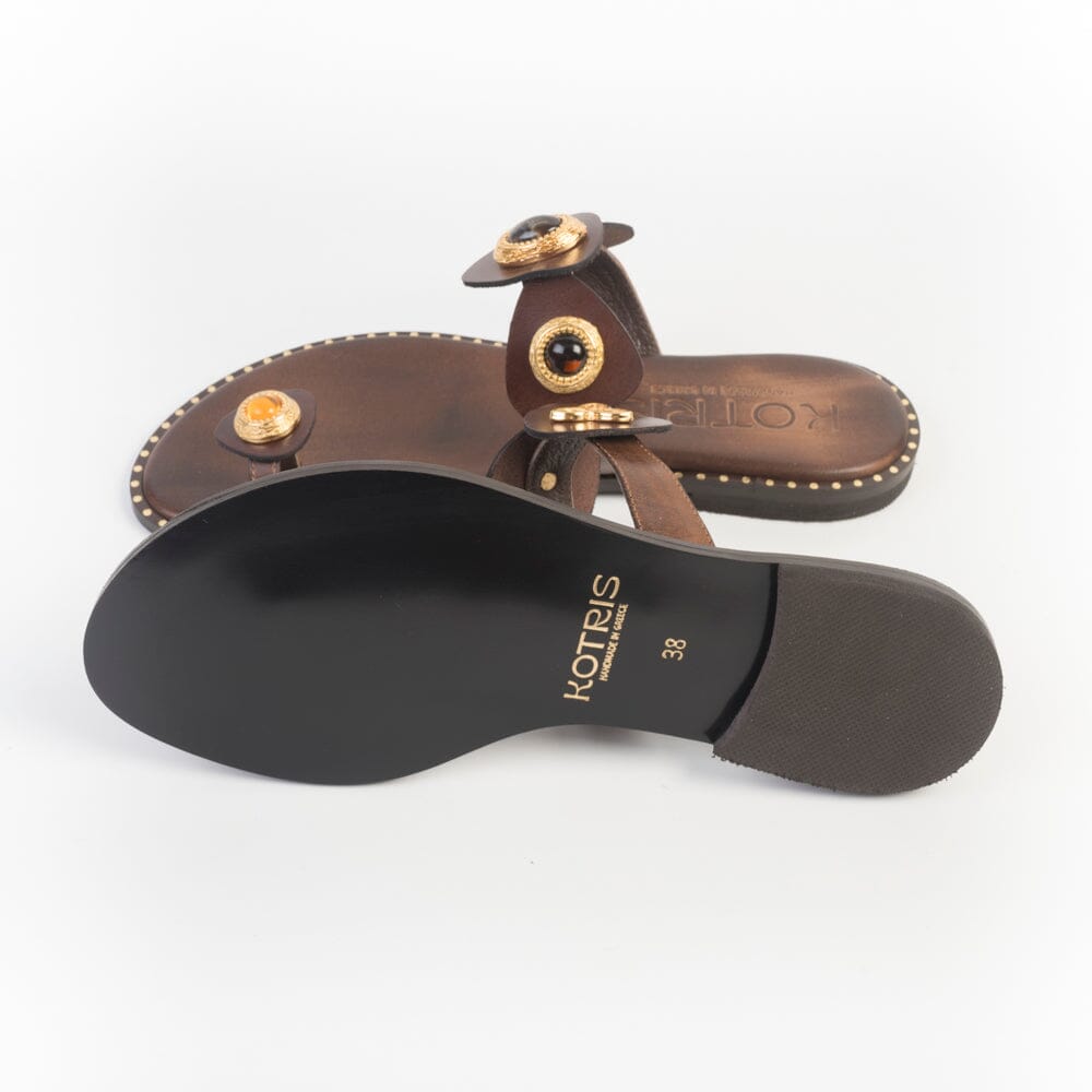 MAKIS KOTRIS - Mules K-3021 - Choco Scarpe Donna MAKIS KOTRIS 