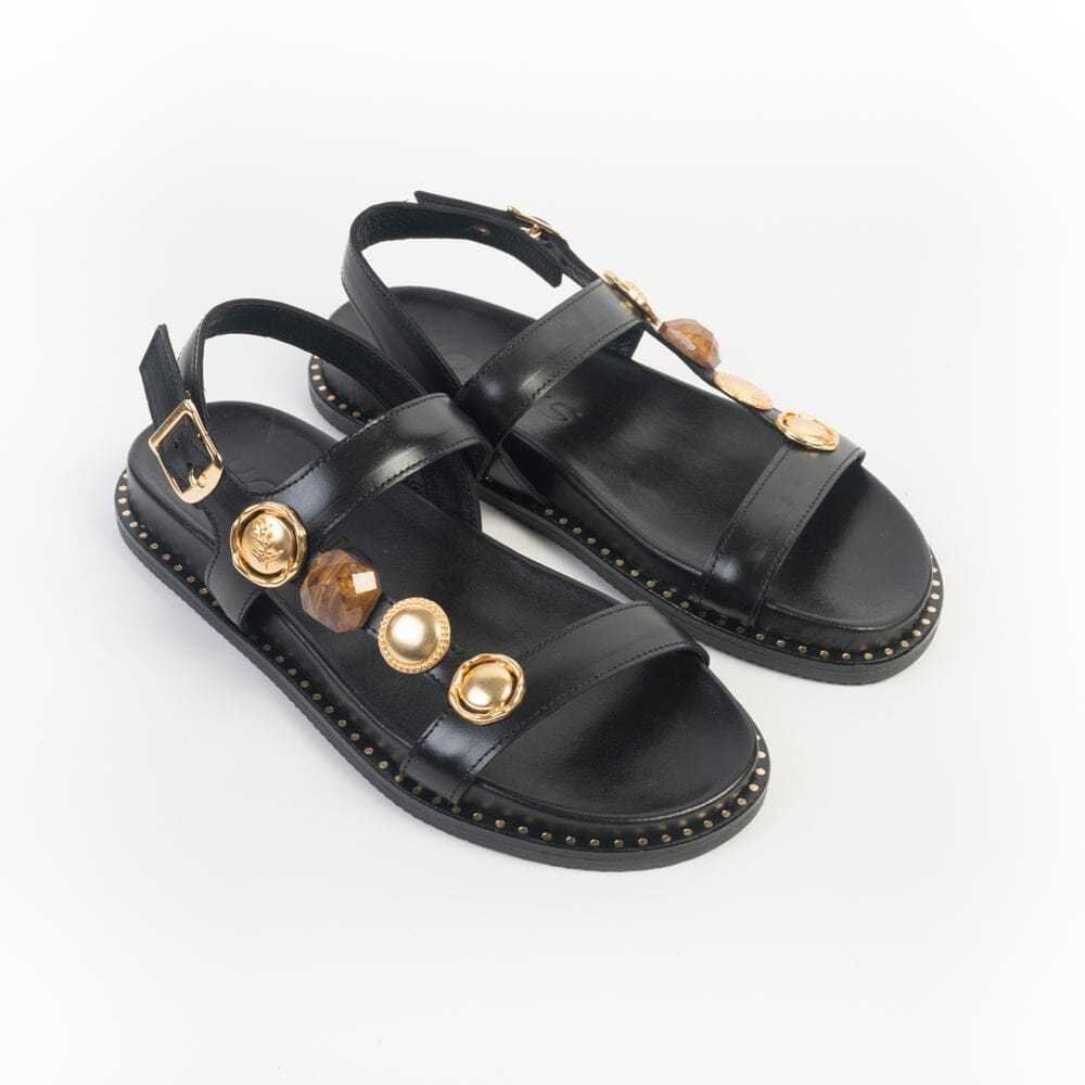 MAKIS KOTRIS - Sandali Bassi - 14-3036 - Nero Scarpe Donna MAKIS KOTRIS 