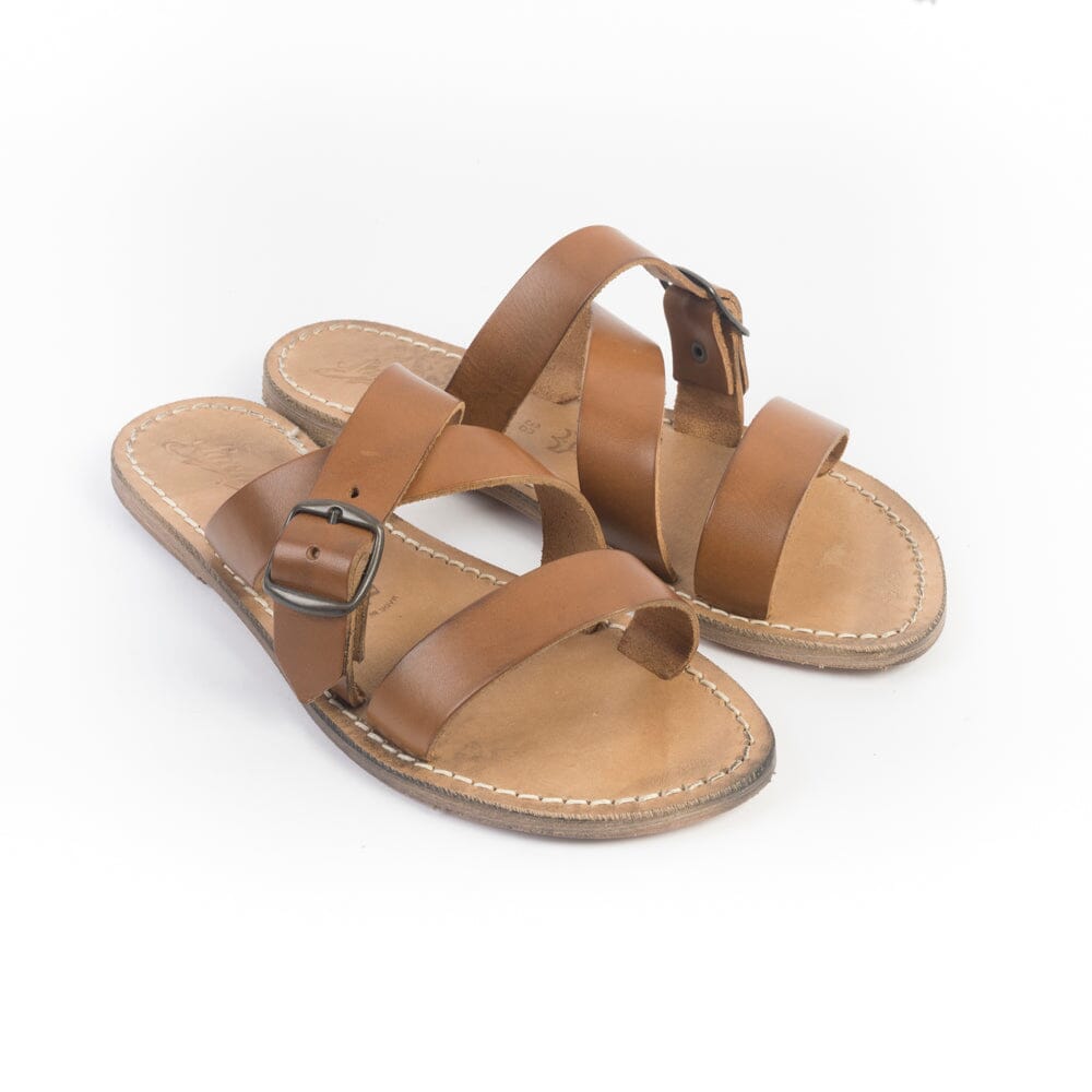 SACHET - Sandali bassi - Mules - 546 Y - Fibbia Cuoio Scarpe Donna SACHET - Calzature 