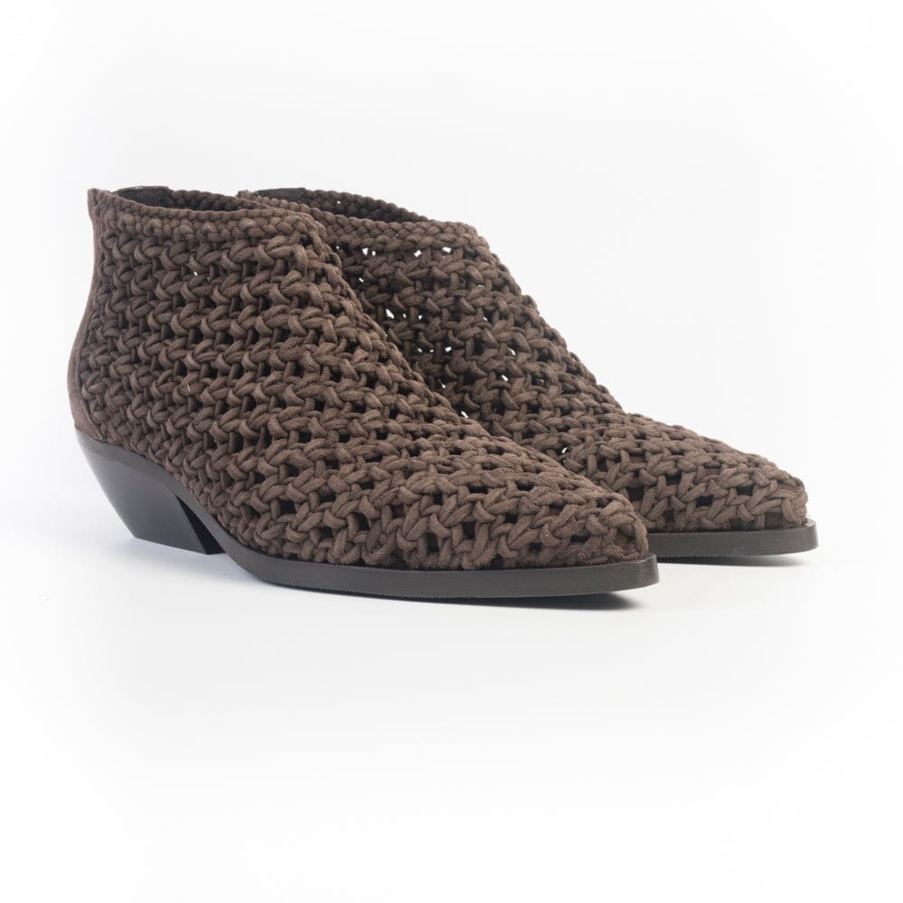 ELENA IACHI - Stivaletto Texano E4238C - Shila Moro Intrecciato Scarpe Donna Elena Iachi 