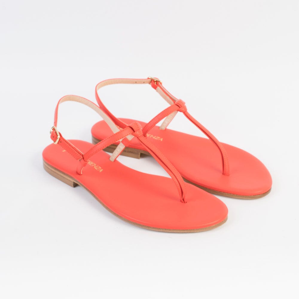 PAOLA FIORENZA - Sandali Bassi Infradito - Nodino - Corallo Scarpe Donna PAOLA FIORENZA 