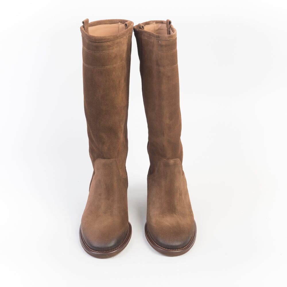 CAPPELLETTOSHOP - GM - Stivali Camperos - Gabon - Camoscio Tabacco Scarpe Donna CAPPELLETTO 1948 
