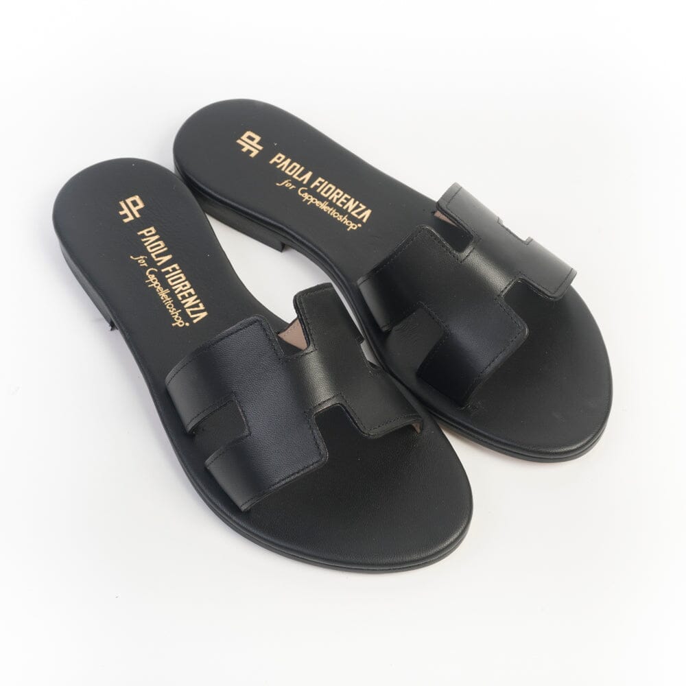 PAOLA FIORENZA - Sandali Bassi - Mules - SS2616 - H Nero Scarpe Donna PAOLA FIORENZA 