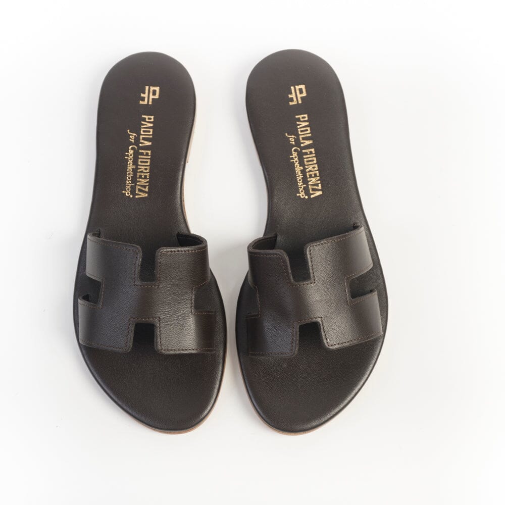 PAOLA FIORENZA - Sandali Bassi - Mules - SS2616 - H Testa di moro Scarpe Donna PAOLA FIORENZA 