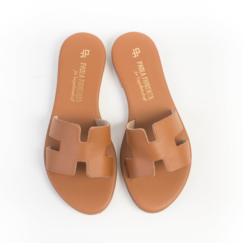 PAOLA FIORENZA - Sandali Bassi - Mules - SS2616 - H Cuoio Scarpe Donna PAOLA FIORENZA 