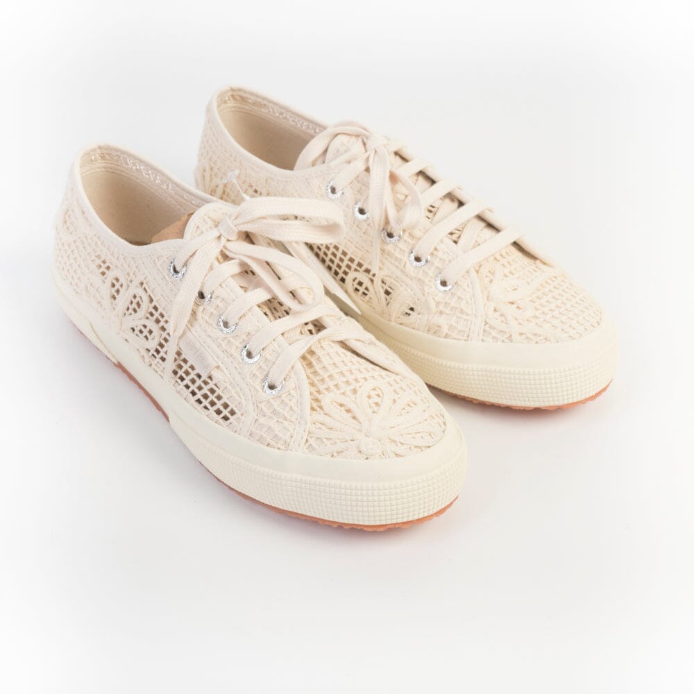 SUPERGA - Sneakers - 2750 - Crochet Flower Beige Scarpe Donna SUPERGA - Collezione Donna 