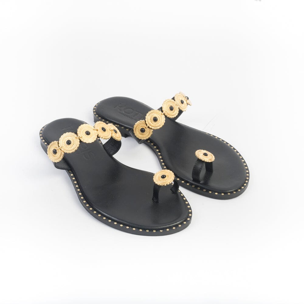 MAKIS KOTRIS - Mules - Sandali Bassi 822 - Nero Scarpe Donna MAKIS KOTRIS 