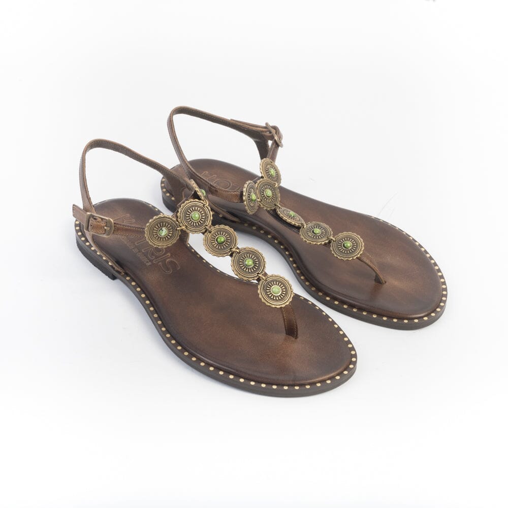 MAKIS KOTRIS - Sandali Bassi infradito 821 - Brown Scarpe Donna MAKIS KOTRIS 