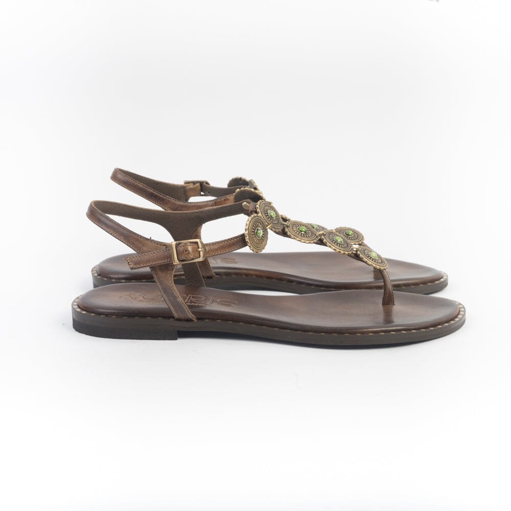 MAKIS KOTRIS - Sandali Bassi infradito 821 - Brown Scarpe Donna MAKIS KOTRIS 