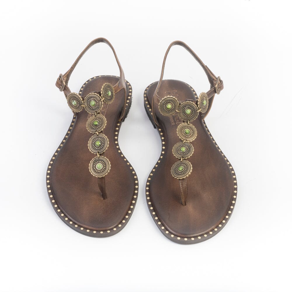 MAKIS KOTRIS - Sandali Bassi infradito 821 - Brown Scarpe Donna MAKIS KOTRIS 