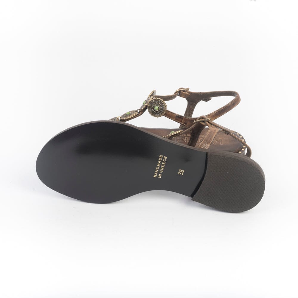 MAKIS KOTRIS - Sandali Bassi infradito 821 - Brown Scarpe Donna MAKIS KOTRIS 