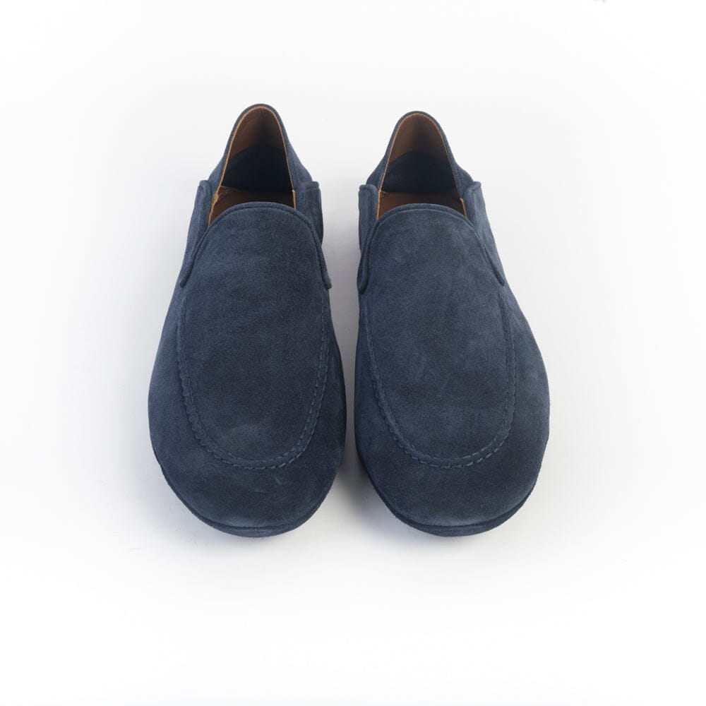 Cappellettoshop - Pantofola CC20A - Camoscio Blu Scarpe Uomo CAPPELLETTO 1948 