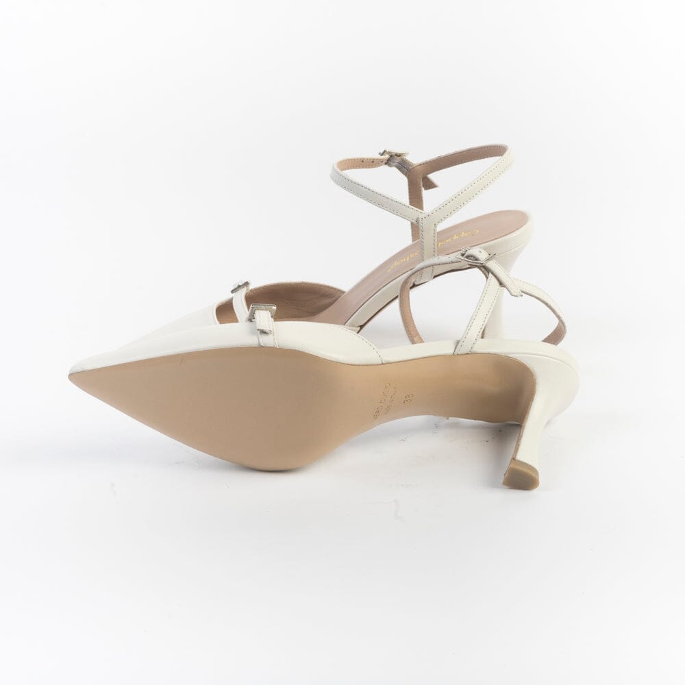 CappellettoShop - Sling Back - Ester 5 - Bianco Scarpe Donna CAPPELLETTO 1948 