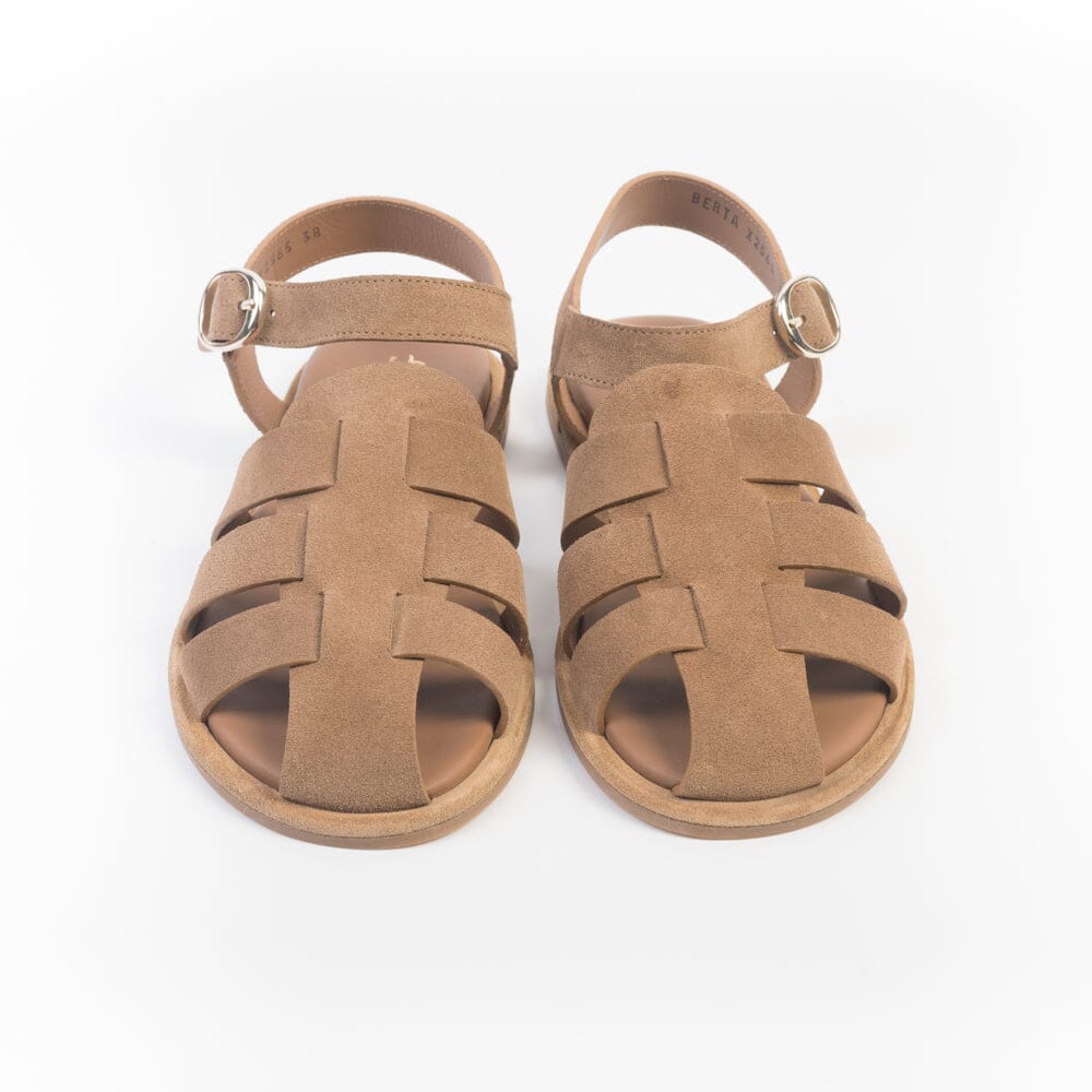 JUAN LACARCEL - Sandalo ragnetto - X2565 - Camoscio Cuoio Scarpe Donna JUAN LACARCEL - Collezione Donna 