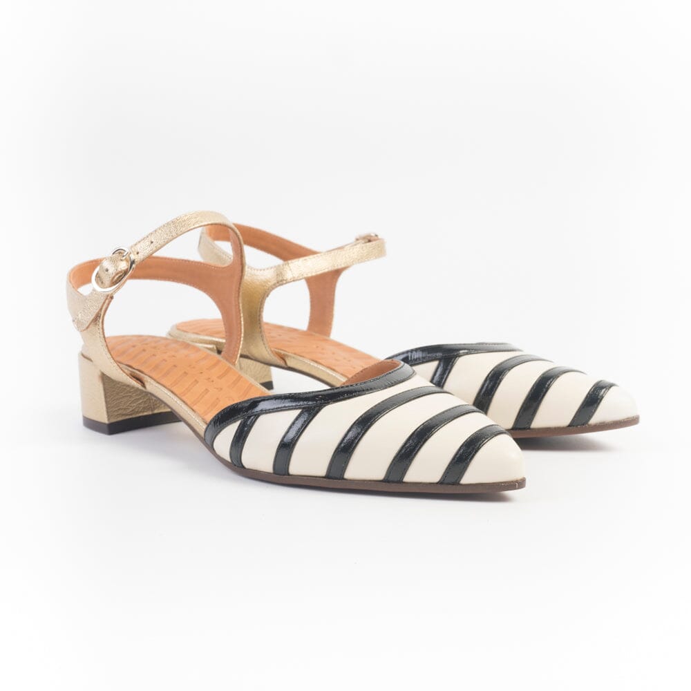 CHIE MIHARA - Sandali con Tacco - HALER - Nero Avorio Scarpe Donna CHIE MIHARA - Collezione Donna 