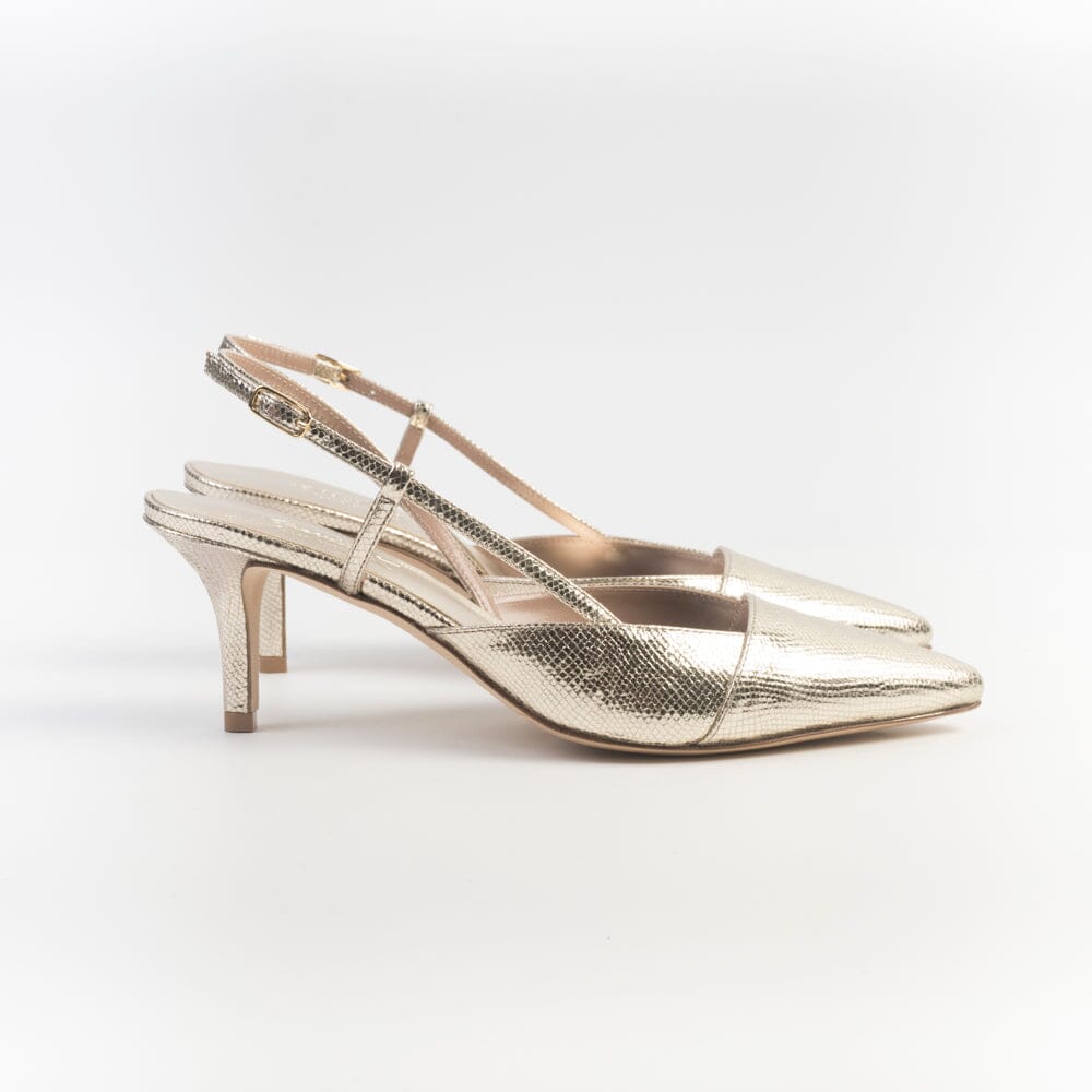 CHEVILLE - Sling Back - SILVIA VIP - Laminato Platino Scarpe Donna CHEVILLE 