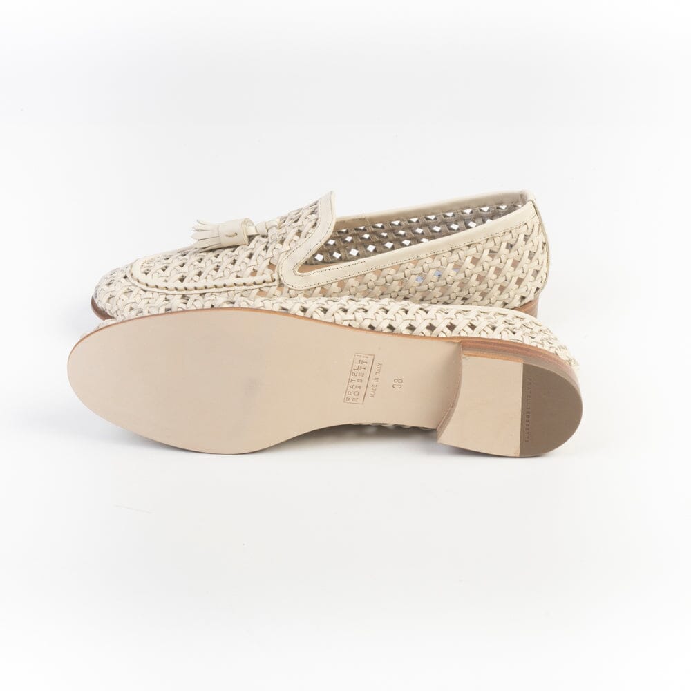 FRATELLI ROSSETTI - Mocassino - 68245 - Intrecciato Latte Scarpe Donna Fratelli Rossetti - Collezione Donna 